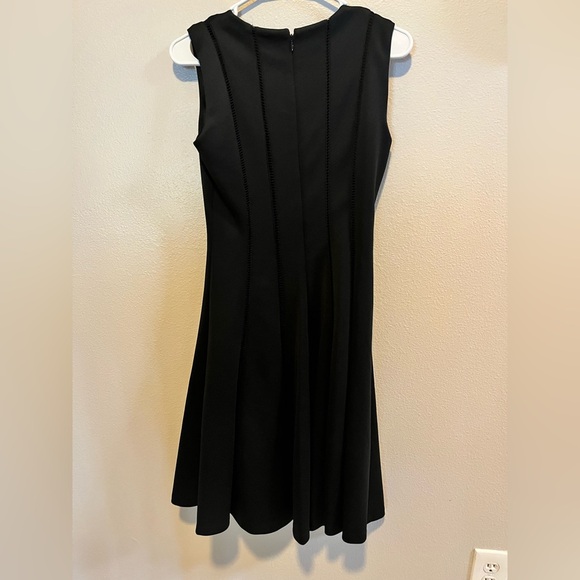 Karl Lagerfield Little Black Sheath V Neck Dress   (see measurements) EUC - Picture 5 of 7